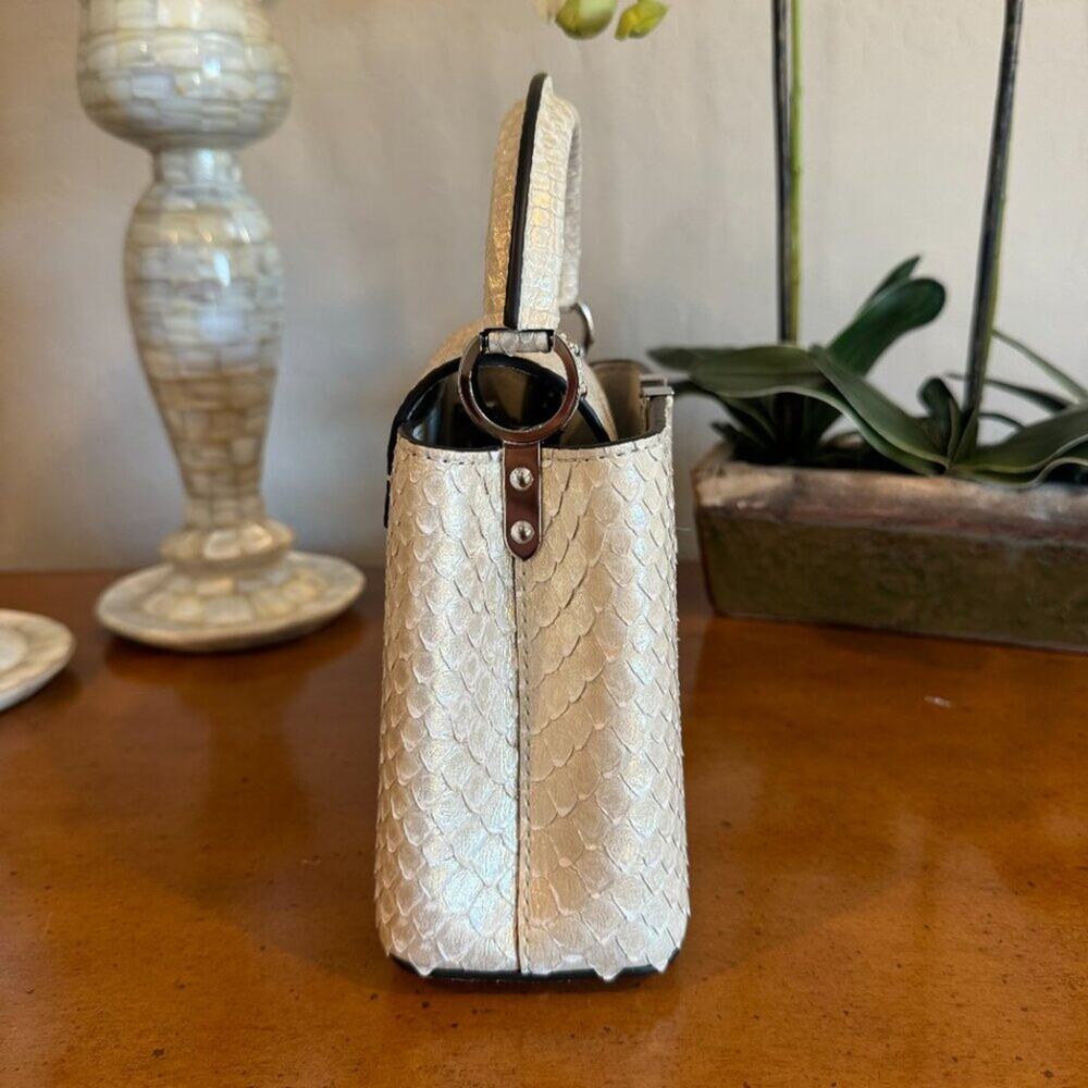 EXTREMELY RARE NEW Louis Vuitton Gold Python Capucines Mini Bag Paris Exclusive - Picture 10 of 15